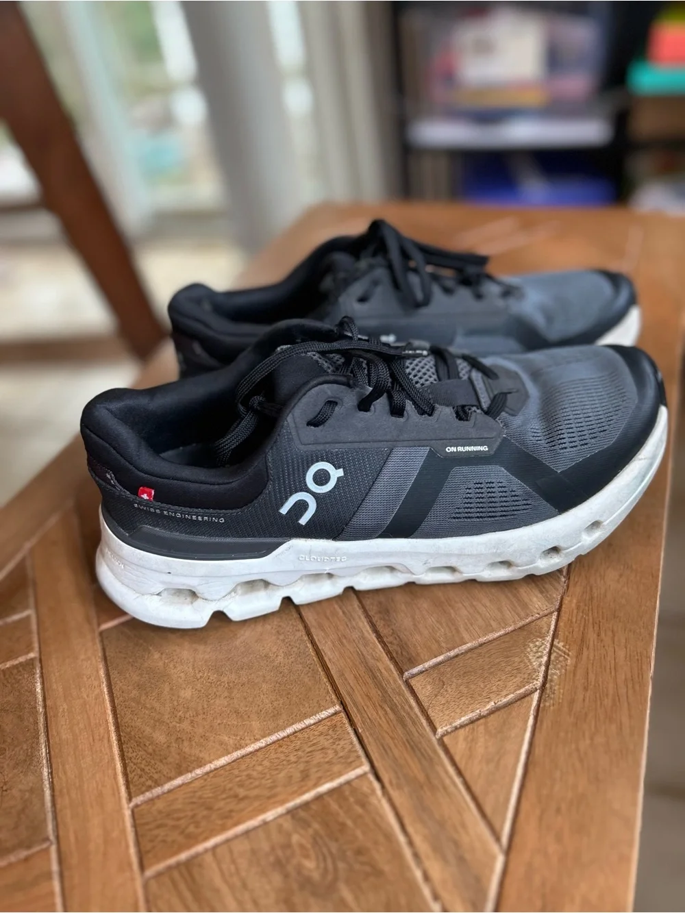 On Running Cloudrunner 2 Women’s Sneakers — Black and White